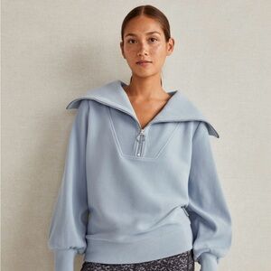 Varley Half-Zip Sweatshirt in Dusty Blue NWT